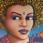 femme cheveux eclair